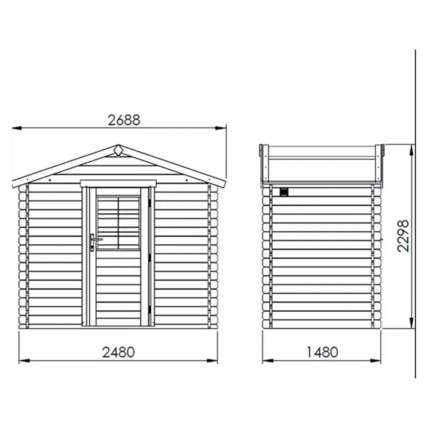 Offre Spéciale - Chalet de Jardin en Bois Traité – 4.2 m2 – Qualité Premium- Produit Neuf – DESTOCKAGE – Image 3