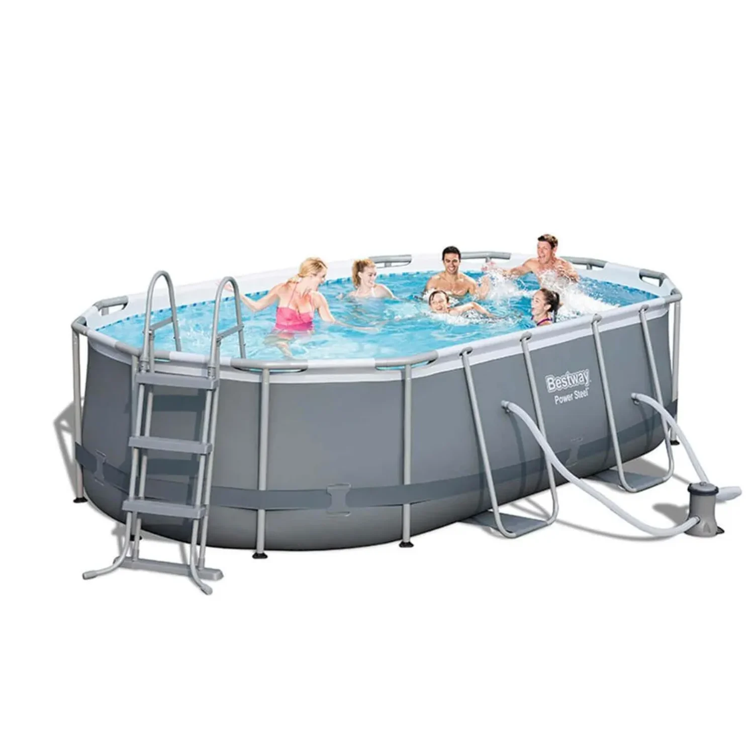 PISCINE TUBULAIRE BESTWAY POWER STEEL OVALE 4,27X2,50X1,00