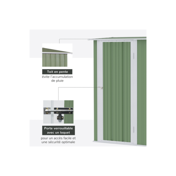 Produit Neuf - Abri de Jardin 1,2 m² – Cabanon Compact avec Porte Verrouillable – Image 4