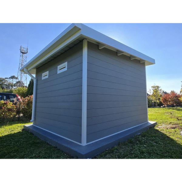 Offre Spéciale - Abri de jardin composite SINTRA – 9 m2 gris clair – Produit Neuf – DESTOCKAGE – Image 10