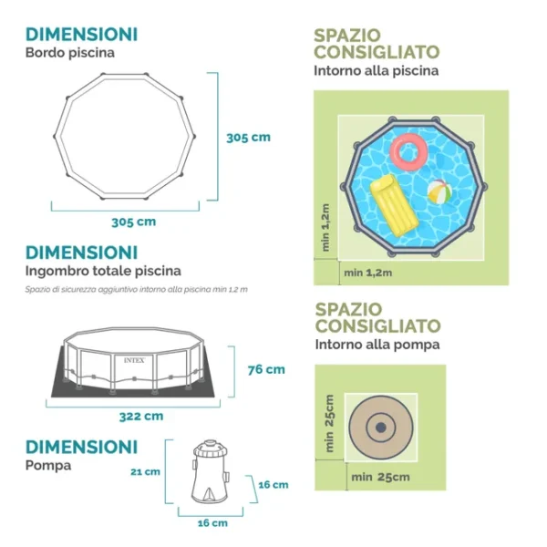 Piscine Tubulaire « Prism » rond 3.05×0.76cm – Intex – Image 8